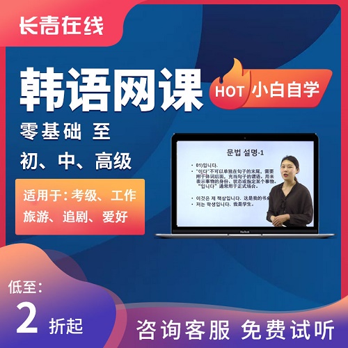 长青在线韩语课程 初中高级精讲视频