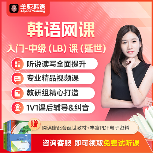 羊驼韩语 延世入门到中级LB课 口语陪练